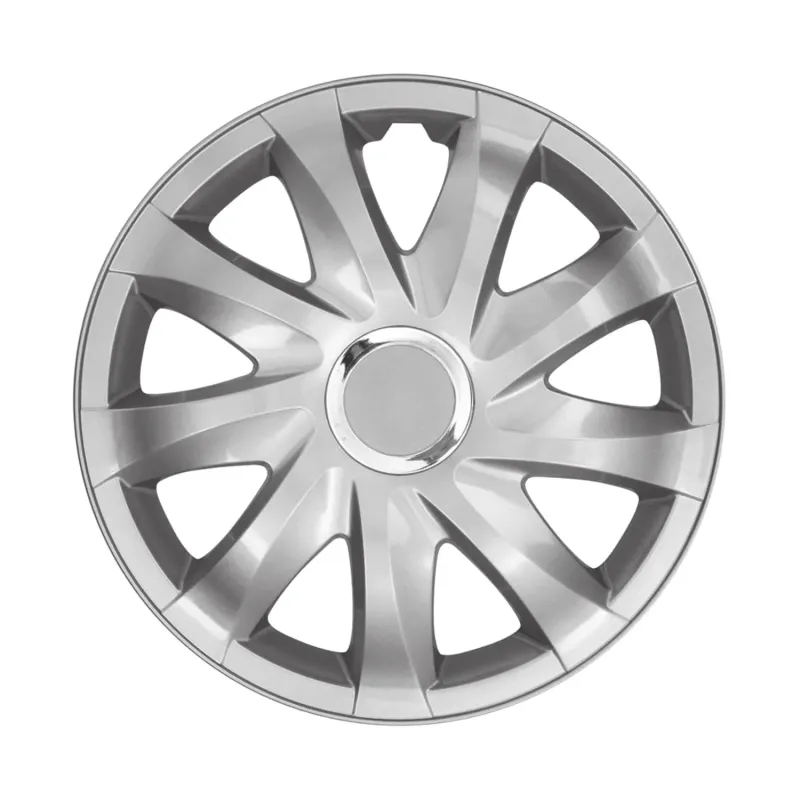 16 " NRM DRIFT SILBRIG Hubkappen, Lacquered, 4 Stück-Komplett Set, Impact Resistant