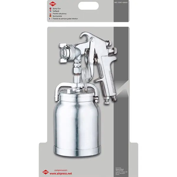 Airpress Lackierpistole mit Saugbecher 1.8 mm Düse 6 bar Blister 4300051