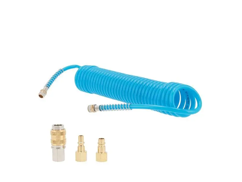 Airpress Druckluft Spiralweisech 5 m 5x8 mm 10 bar inkl Universalkupplung und Stecknippel 4304234