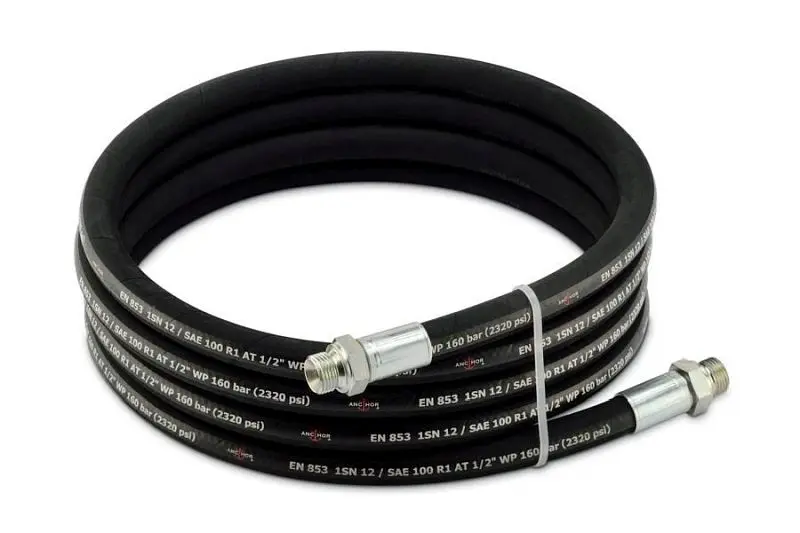 Cemo Druckweisech 1/2" für Öl 2 m beidseitig 1/2" IG 10697