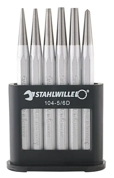 STAHLWILLE Satz Durchtreiber Körner Nr.104-5/6D 6-teilig 96700601