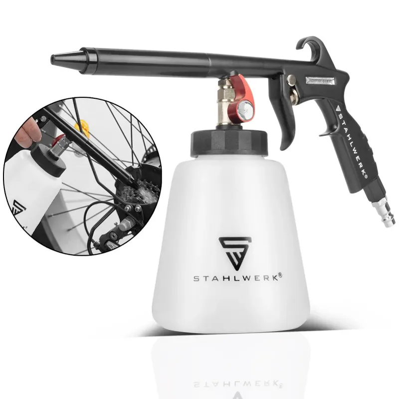 OEM-Qualität STAHLWERK Druckluft-Reinigungspistole RP-93 ST | Profi Druckluftreiniger für effektive Autowäsche und Rein...