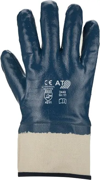ASATEX Nitril-Handschuh vollbeschichtet Stulpe Farbe: blau VE: 144 Paar Grösse: 11 3440-11