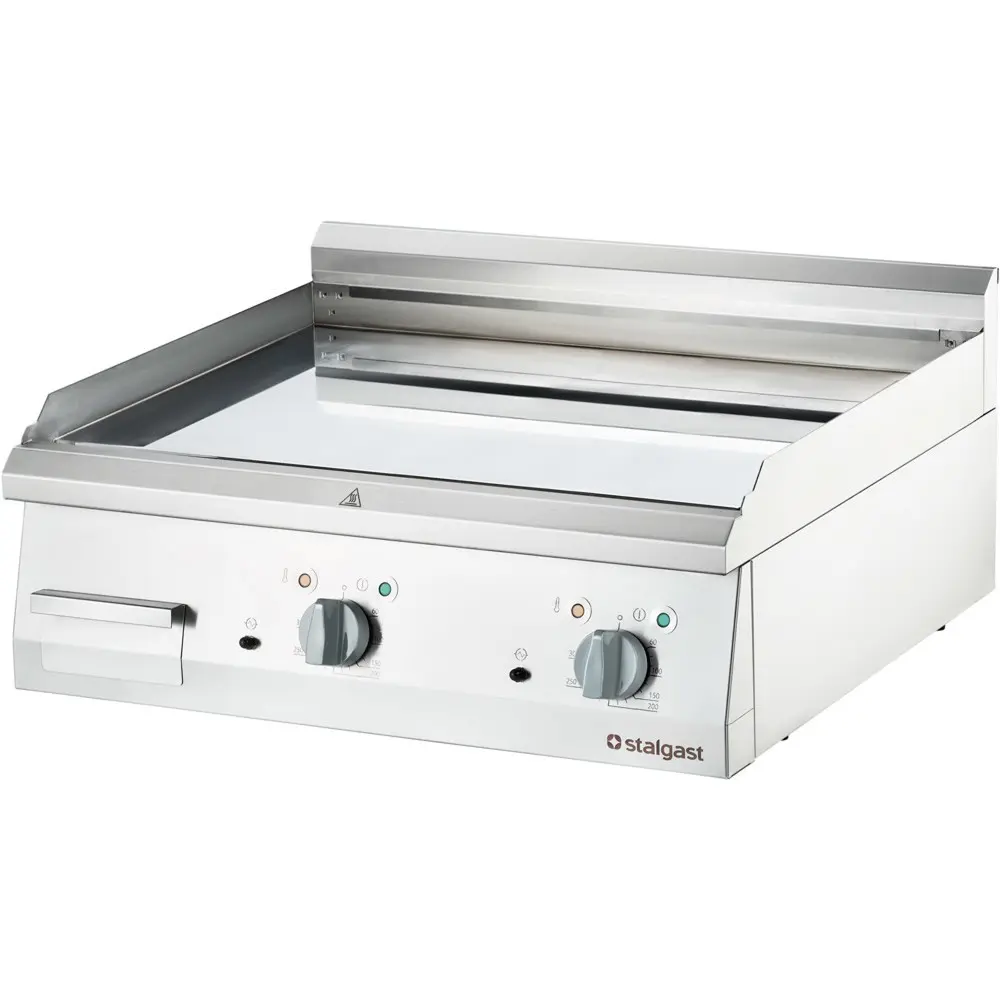 Stalgast Verchromte Elektro-Griddleplatte als Tischgerät, 800x700 mm, glatte Grillfläche, Serie 700 ND mit 10-jähriger ...