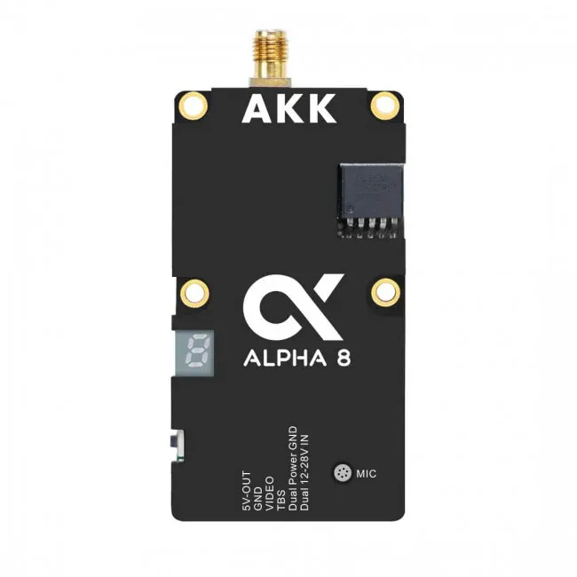 AKK Alpha 8 8W VTX - 5,8 GHz 80CH 8W 5W 3W 1W Leistungsumschaltbarer FPV-Videosender