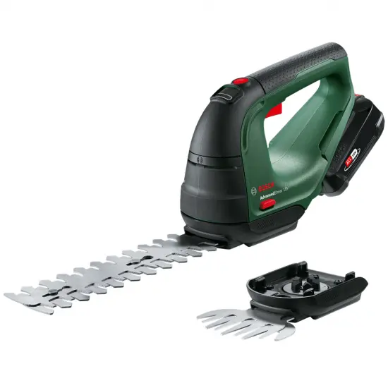 Bosch AdvancedShear18V - Akku-Grasschere - Heckenschere - 18 V 2 Ah kompatibel mit Verlängerungskabel