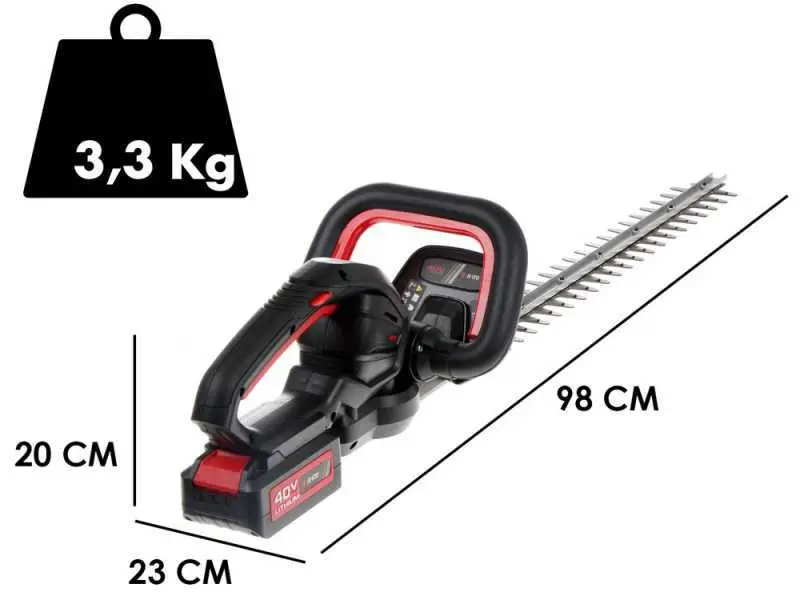 Heckenschere mit Batterie RATO RBTF40 - AKKU UND LADEGERÄT NICHT IM LIEFERUMFANG ENTHALTEN mit geringer Vibration
