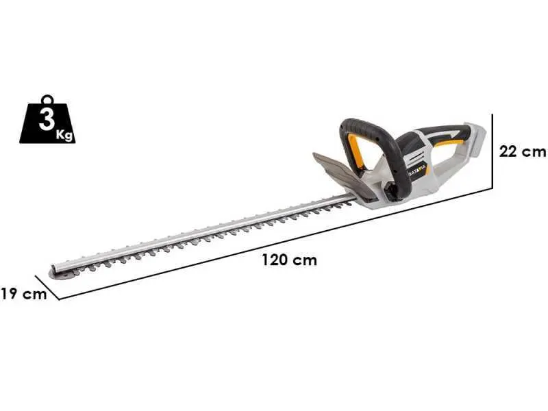 Leichtgewicht Batavia 7064547 - Akku-Heckenschere mit Messer 61 cm - OHNE AKKU UND LADEGERÄT