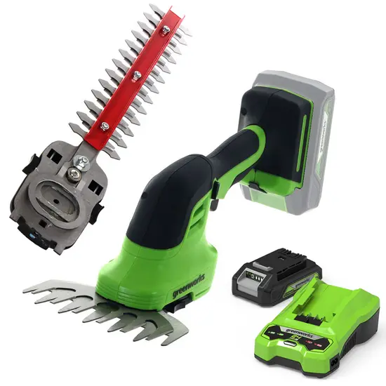Leichtgewicht GREENWORKS G24SHT - Akku-Grasschere - Heckenschere - 24V/2.0 Ah
