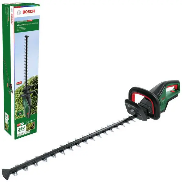 Leistungsstarke Doppelmesser Bosch Home and Garden AdvancedHedgecut 36V-65-28 Akku Heckenschere ohne Akku 36 V Li-Ion 650 mm