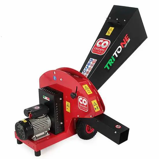 Leistungsstarke Doppelmesser Ceccato Tritone One - Elektro Häcksler - 230V-Motor