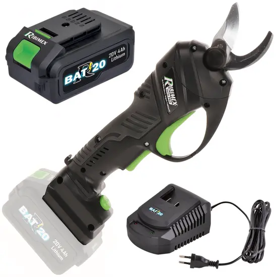 Ribimex PRBAT20/SEC - Elektrische Baumschere - 20V/4Ah : Comfort Line