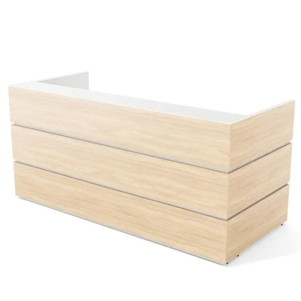 Deskin Theke PEARL Eiche hell B 2400 x T 1050 x H 1120 mm 288178