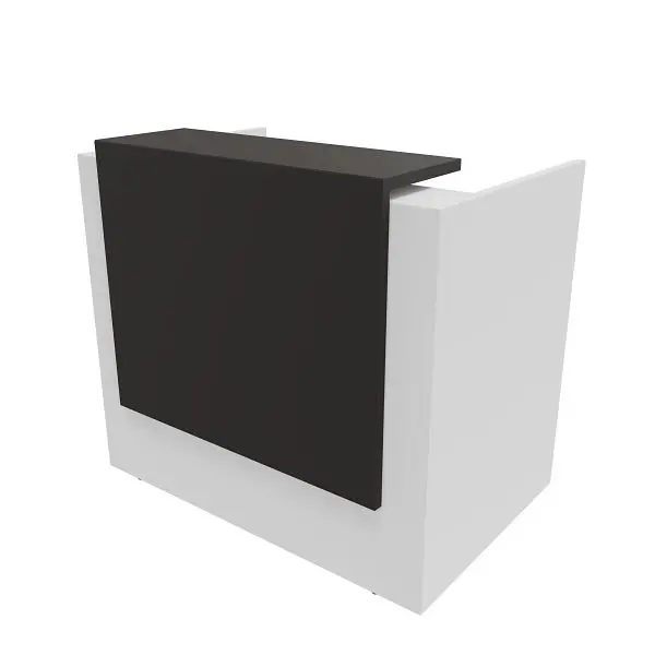 Quadrifoglio Theke Z2 126x88cm Farbe: Korpus Weiß / Ablage Dunkelgrau Z2C71/073Q