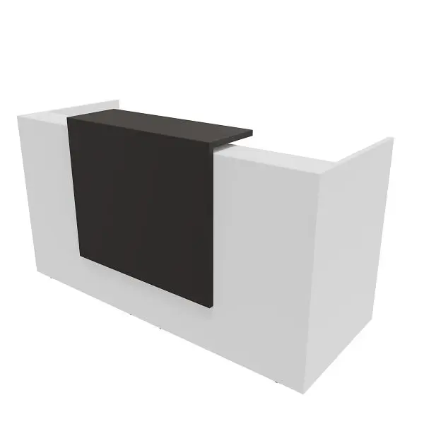 Quadrifoglio Theke Z2 206x88cm Farbe: Korpus Weiß / Ablage Dunkelgrau Z2C04/073Q