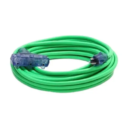 100FT 10/3 SJTW Kühl Weather Triple Tap Extension Cord CGM Green