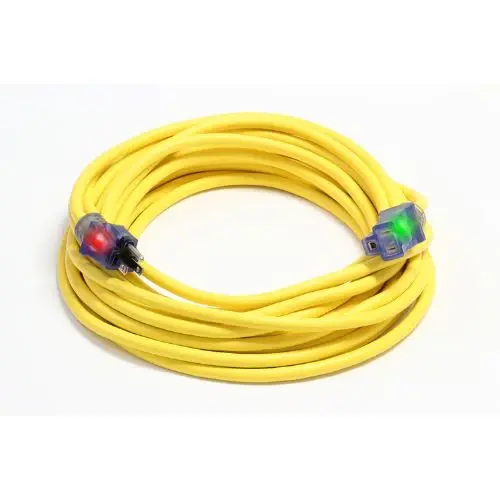 100FT 12/3 SJEOW Light Indicator Outdoor Kalt Weather Extension Cord Yellow