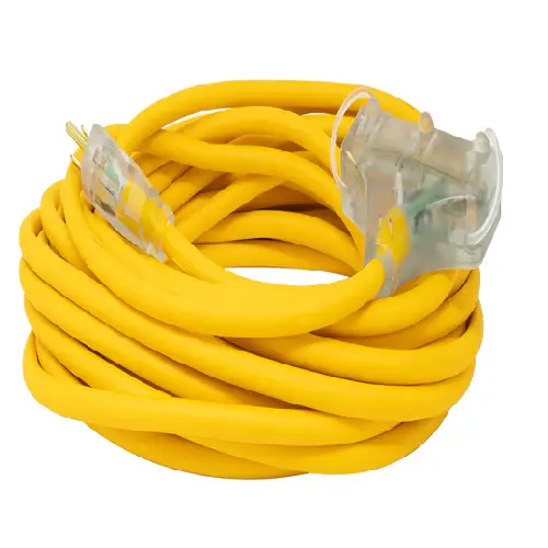 50' Ft 12/3 SJEOOW Yellow Polar and Solar Tritap Extension Cord Cable Outdoor Eiskalt Weather Power Light Indicator 3488SW...