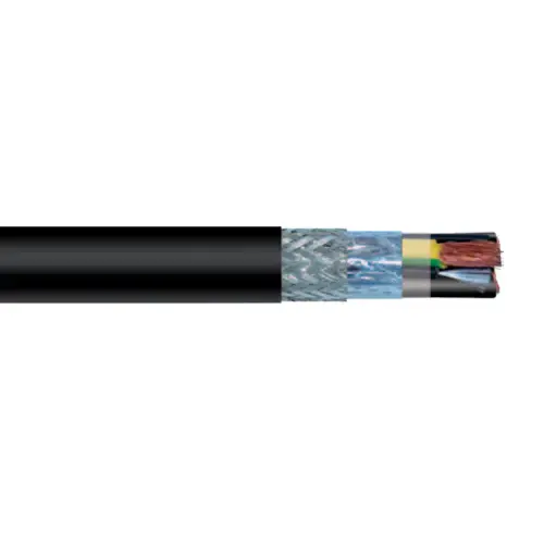 12/4C+16/2C Bare Copper Shielded Al Tape TC Braid VINYL Gaalflex Tray VFD 1405 600V Cable
