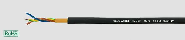 Helukabel 32060 Erdkabel NYY-J 5 G 2.5 mm² Schwarz 100 m für den privaten Gebrauch