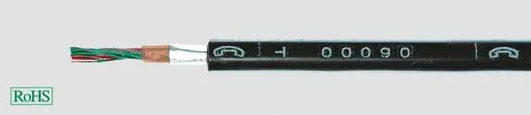 Helukabel 34009 Fernmeldekabel -2YF(L)2Y 12 x 0.6 mm² Schwarz 100 m