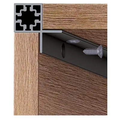 HETTICH - Cadro Eckprofil anschraubbar, 3000 mm, schwarz matt