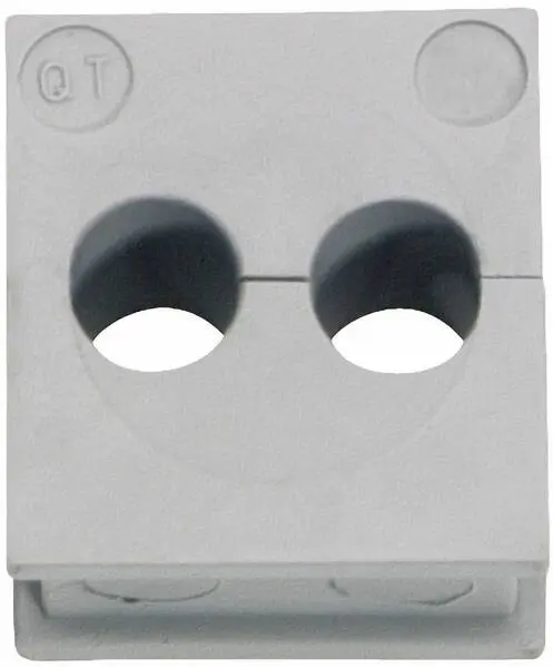 Icotek QT 2/5 Kabeldurchführung Klemm-Ø (max.) 5 mm Elastomer Grau 1 St. für harte Winter
