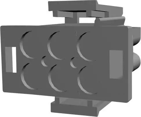 Klappbarer TE Connectivity Stiftgehäuse-Kabel Universal-MATE-N-LOK Polzahl Gesamt 6 Rastermaß: 6.35 mm 1-480704-0 1 St.