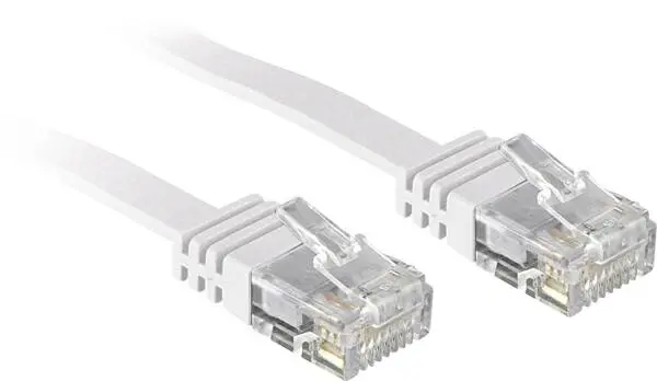 LINDY 47505 RJ45 Netzwerkkabel, Patchkabel CAT 6 U/UTP 10.00 m Weiß mit Rastnasenschutz 1 St.