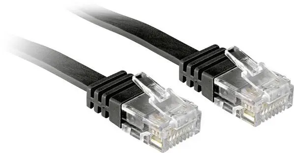 LINDY 47525 RJ45 Netzwerkkabel, Patchkabel CAT 6 U/UTP 10.00 m Schwarz mit Rastnasenschutz 1 St.