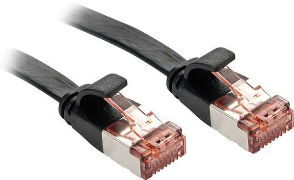 LINDY 47575 RJ45 Netzwerkkabel, Patchkabel CAT 6 U/UTP 10.00 m Schwarz mit Rastnasenschutz 1 St.