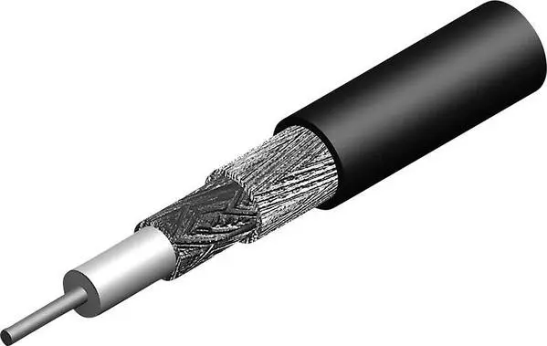 Telegärtner 100012848 Koaxialkabel Außen-Durchmesser: 5.40 mm RD-Y(ST)Y 50 Ω Schwarz Meterware