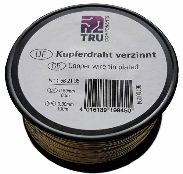 TRU COMPONENTS Kupferdraht Außen-Durchmesser (ohne Isolierlack): 1.20 mm 30 m für Gehwege und Einfahrten