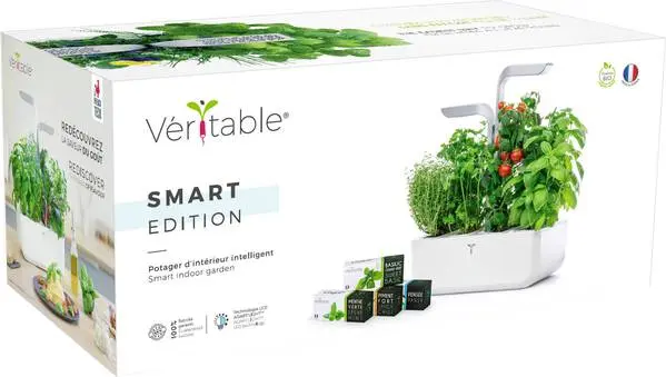 Veritable Indoor Garden VERNETZT Arctic White Weiß, Silber (satiniert) 330 mm 230 V 2 l Höhenverstellbar, Wasserstandswarnu