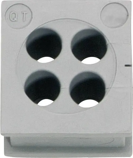 Wetterfester Icotek QT 4/6 Kabeldurchführung Klemm-Ø (max.) 6 mm Elastomer Grau 1 St.