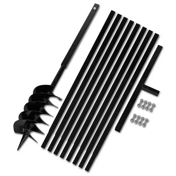 vidaXL Erdbohrer mit Handhabung 150 mm Verlängerungsrohr 9 m 270528