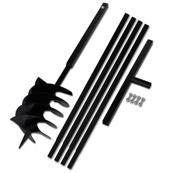 vidaXL Erdbohrer mit Handhabung 200 mm Verlängerungsrohr 5 m 270535