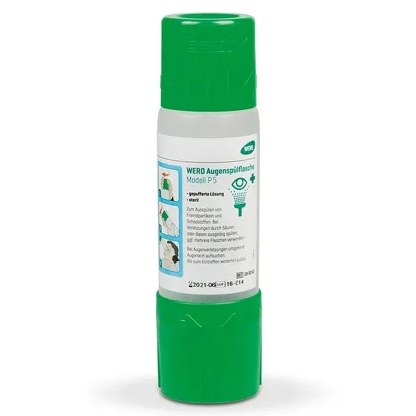 WERO Augenspülflasche Modell P5 ohne Wandhantikerung aus Kunststoff VE: 500 ml 280063