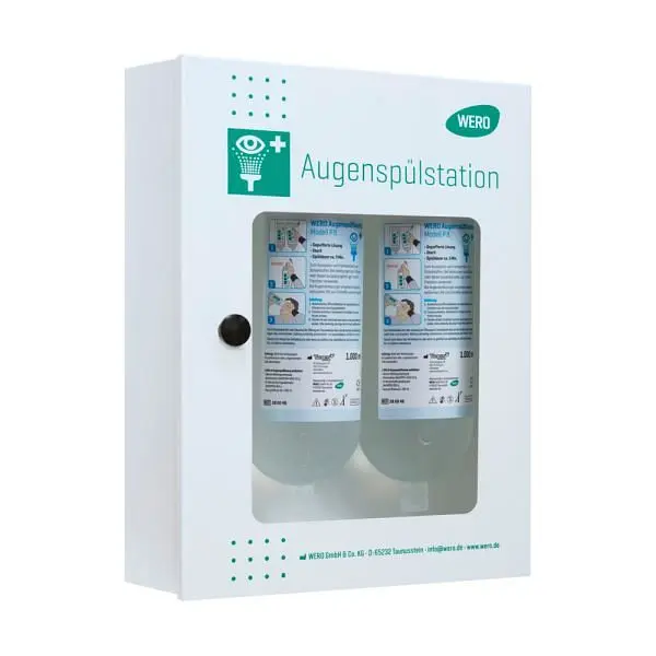 WERO Augenspülstation QuickCheck mit 2 x Augenspülflaschen P8 1000 ml 380035