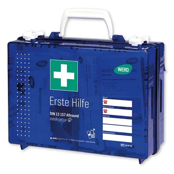 WERO Erste Hilfe Koffer DIN 13157 Allround Werotop 350 clear detektierbar 206546