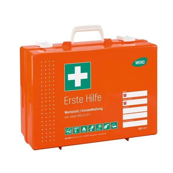 WERO Erste Hilfe Koffer Werkstatt / Wartungsarbeiten inklusive DIN 13157 Werotop 450 220971