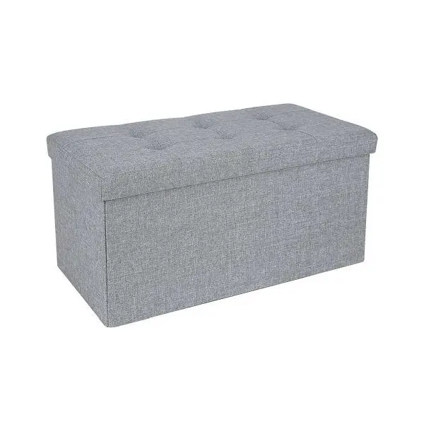 SONGMICS Bank mit Stauraum 76 cm Hellgrau LSF47G