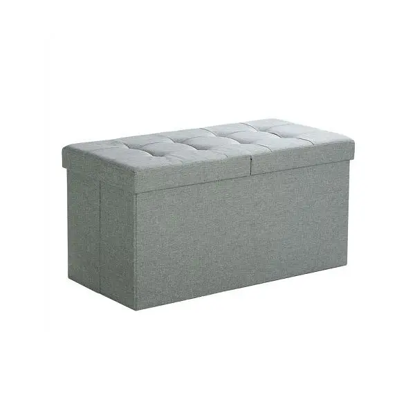 SONGMICS Sitztruhe 80 L Hellgrau meliert LSF41G