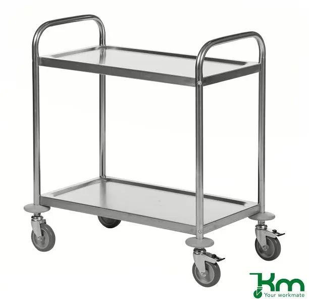 Kongamek Edelstahlwagen mit 2 Böden C2 18/0 710 x 400 x 805 mm KM60350