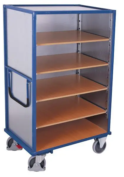 VARIOfit Etagenwagen fest verschweißt 1.115x730x1.810mm RAL 5010 enzianblau Ladefläche: 1.000x660mm sw-700.412