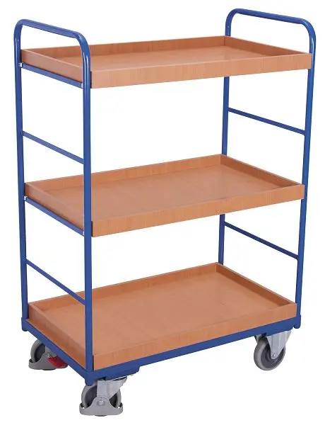 VARIOfit Etagenwagen hoch Ladefläche: 965 x 655 mm RAL 5010 enzianblau LadehöheLadehöhen: 525 / 1.070 mm sw-700.247
