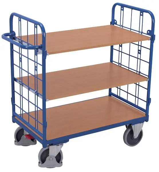 VARIOfit Etagenwagen niedrig Außenmaße: 1.035 x 520 x 1.180 mm RAL 5010 enzianblau sw-500.235