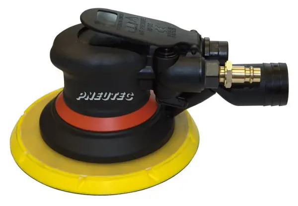 Pfrischtec Ölfreier Schleifer mit Anschluß zentrale Staubabsaugung und 50 mm Exzenter-Hub für den perfekten Feinschliff...