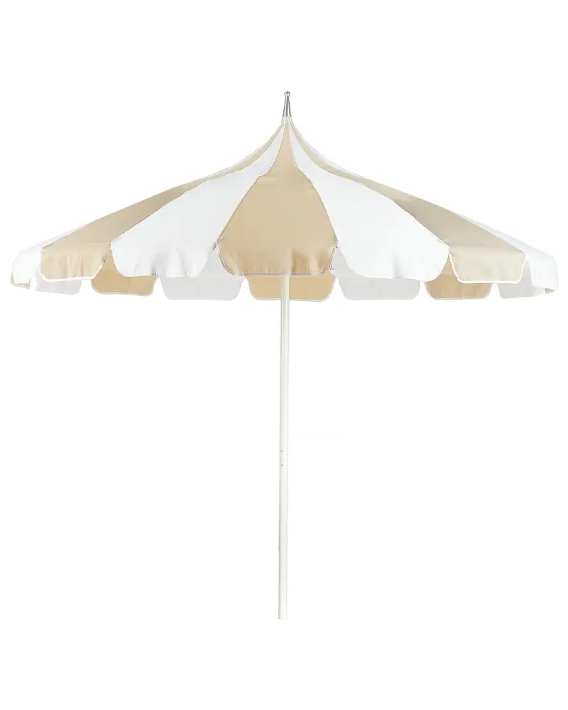 Marktschirm 245 cm MINOA Weiß / Sandfarben