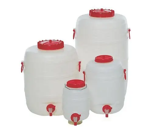 DENIOS Kunststoff-Fass mit Auslaufhahn 80 Liter Volumen 117937